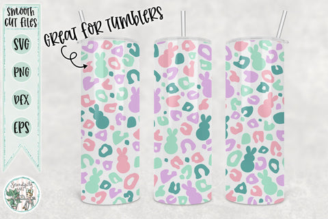 Easter Bunny Leopard Print Pattern - Seamless - SVG - PNG - DXF - EPS SVG Serendipity and Art 