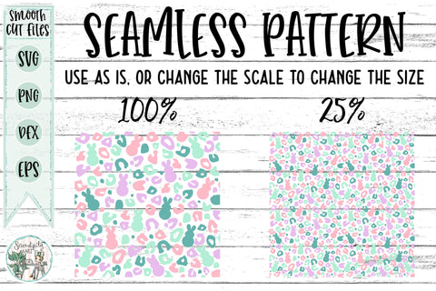 Easter Bunny Leopard Print Pattern - Seamless - SVG - PNG - DXF - EPS SVG Serendipity and Art 