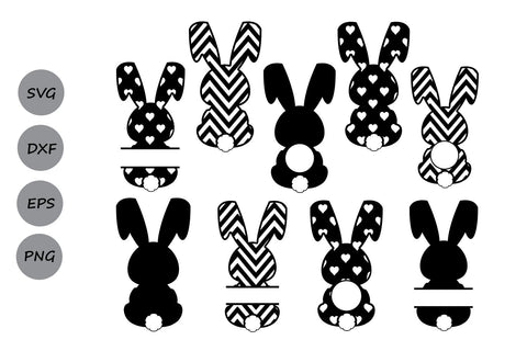 Easter Bunny Monogram| Easter SVG Cut Files SVG CosmosFineArt 