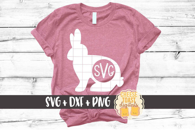 Easter Bunny Monogram Frame - Easter SVG PNG DXF Cut File SVG Cheese Toast Digitals 
