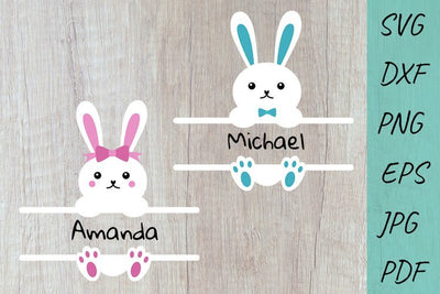 Easter Bunny Monogram SVG, Easter Bunny Face SVG SVG Irina Ostapenko 