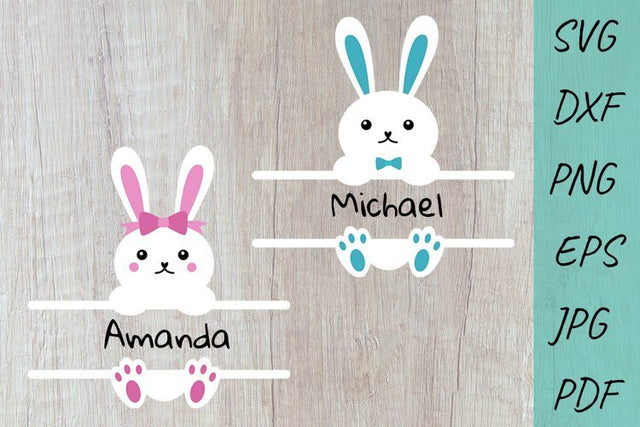 Easter Bunny Monogram SVG, Easter Bunny Face SVG SVG Irina Ostapenko 