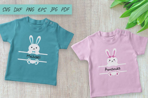 Easter Bunny Monogram SVG, Easter Bunny Face SVG SVG Irina Ostapenko 