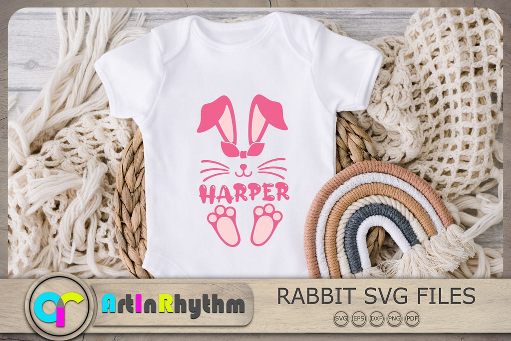 Easter Bunny Monogram Svg, Easter Bunny Svg, Easter Svg, Monogram Svg ...