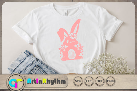 Easter bunny monogram svg SVG Artinrhythm shop 