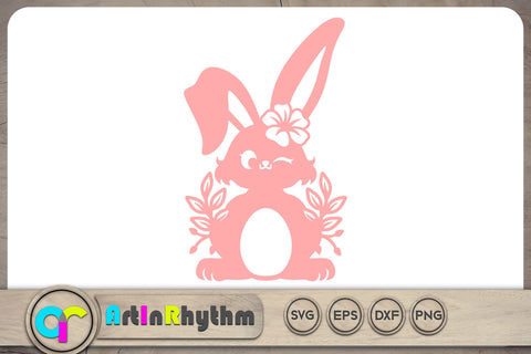 Easter bunny monogram svg SVG Artinrhythm shop 