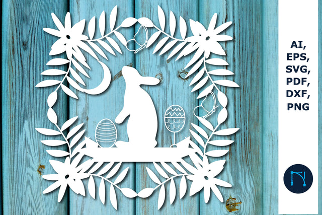 Easter bunny paper cut Decor SVG SVG MD JOYNAL ABDIN 