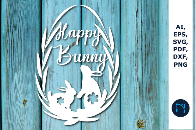 Easter bunny paper cut Decor SVG SVG MD JOYNAL ABDIN 