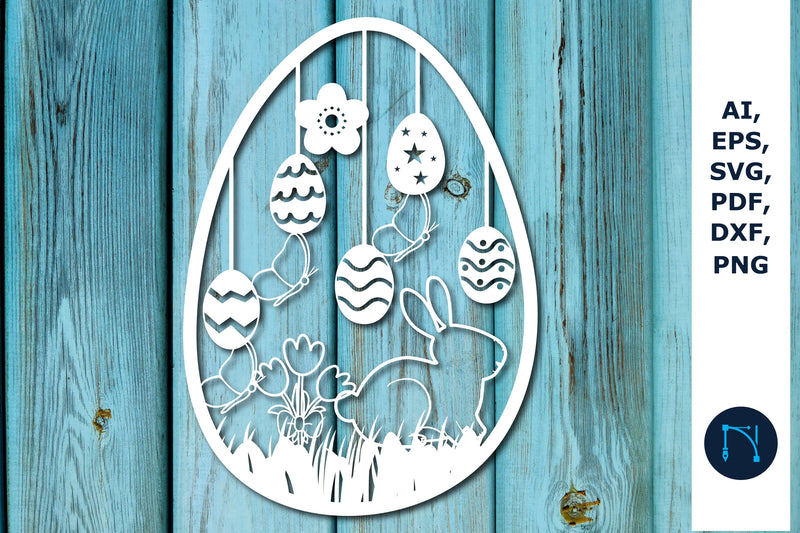 Easter bunny paper cut Decor SVG SVG MD JOYNAL ABDIN 