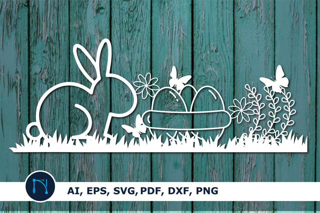Easter bunny paper cut SVG illustration SVG MD JOYNAL ABDIN 