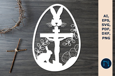 Easter bunny paper cut SVG SVG MD JOYNAL ABDIN 