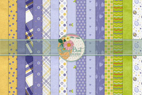 Easter Bunny Papers Digital Pattern QueenBrat Digital Designs 