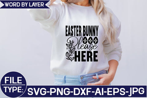 Easter Bunny Please Here SVG Studio Innate 