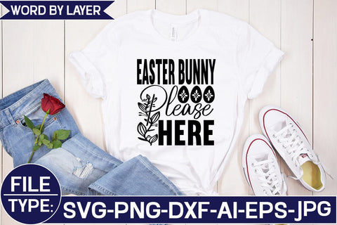 Easter Bunny Please Here SVG Studio Innate 