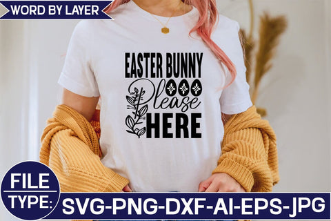Easter Bunny Please Here SVG Studio Innate 