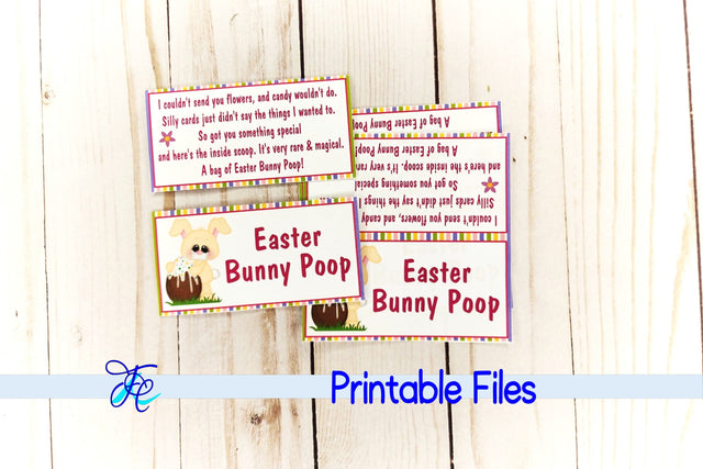 Easter Bunny Poop Bag Topper 3D Paper Family Creations 