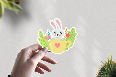 Easter bunny - Printable Stickers SVG Tori card store 