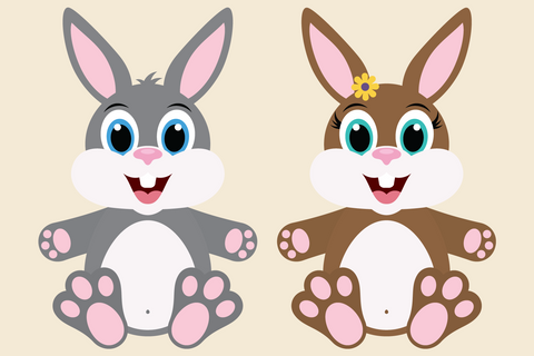 Easter Bunny Rabbit And Chick Bundle | Easter SVG SVG Captain Creative 