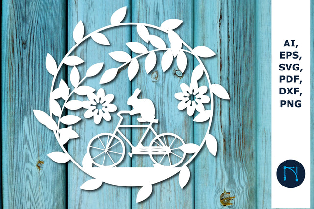 Easter bunny ride paper cut Decor SVG SVG MD JOYNAL ABDIN 