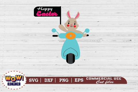Easter Bunny scooter svg, Happy Easter svg, Easter svg, Easter bunny svg, Easter family svg, Easter Egg svg, Easter cricut, Easter shirt svg, Easter png, Bunny svg, Funny easter svg SVG Wowsvgstudio 