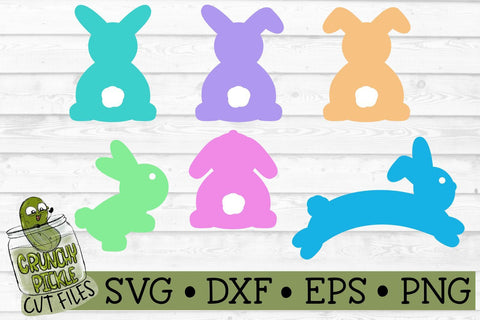Easter Bunny Set of 6 SVG Cut File SVG Crunchy Pickle 
