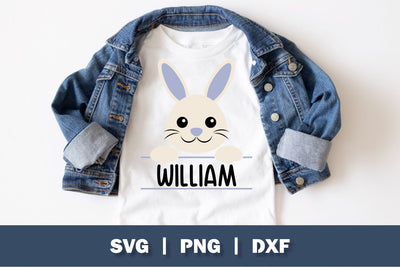 Easter Bunny Split Monogram SVG SVG Ollive Studio 