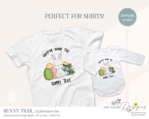 Easter Bunny Sublimation Design Sublimation Aja Nicole Designs 