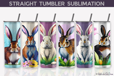 Easter Bunny Sublimation Tumbler Bundle Sublimation WatercolorColorDream 