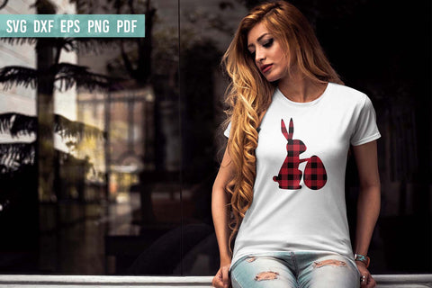 Easter Bunny SVG | Buffalo Plaid Bunny | Bunny SVG SVG Irina Ostapenko 