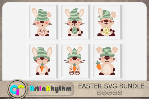 Easter Bunny Svg Bundle, Easter Bunnies Svg, Rabbits Svg, Easter Svg SVG Artinrhythm shop 