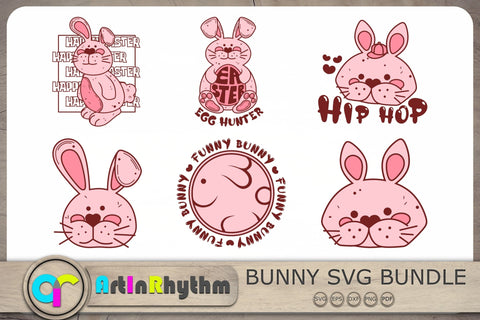 Easter Bunny Svg Bundle, Easter Svg, Rabbits Svg, Bunnies Svg SVG Artinrhythm shop 
