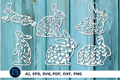 Easter Bunny SVG bundle, paper cut SVG SVG MD JOYNAL ABDIN 