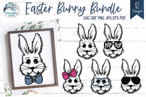 Easter Bunny SVG Bundle SVG Wispy Willow Designs 