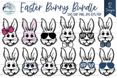 Easter Bunny SVG Bundle SVG Wispy Willow Designs 