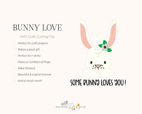 Easter Bunny SVG cut file SVG Aja Nicole Designs 