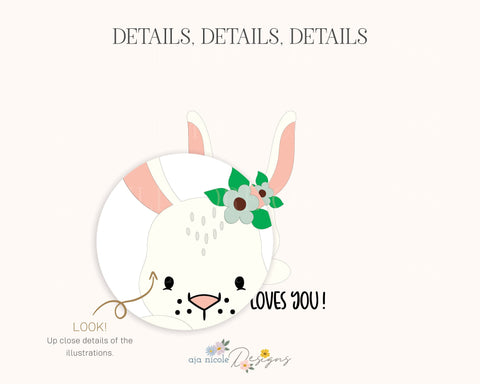 Easter Bunny SVG cut file SVG Aja Nicole Designs 