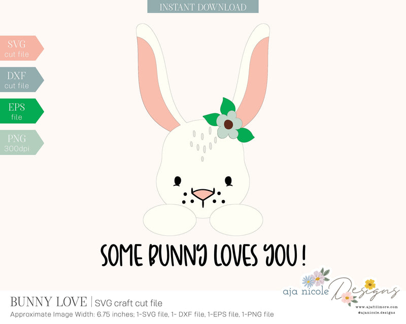 Easter Bunny SVG cut file SVG Aja Nicole Designs 