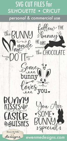 Easter Bunny SVG Design Bundle - Cutting File SVG Ewe-N-Me Designs 