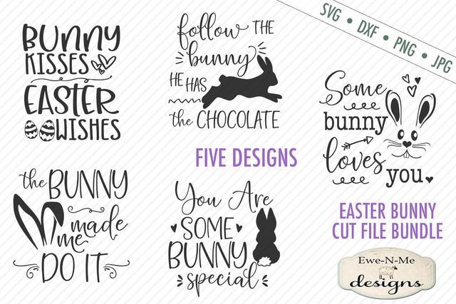 Easter Bunny SVG Design Bundle - Cutting File SVG Ewe-N-Me Designs