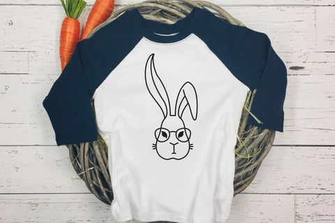 Easter Bunny SVG, Easter Rabbit with Glasses, Bunny SVG. SVG Elinorka 