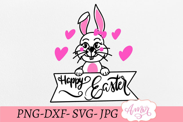 Easter bunny SVG, Happy Easter SVG SVG Amorclipart 