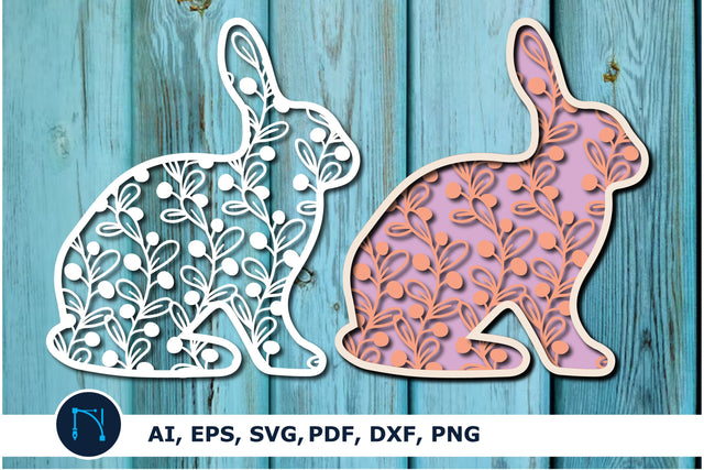 Easter Bunny SVG, layer paper cut SVG SVG MD JOYNAL ABDIN 