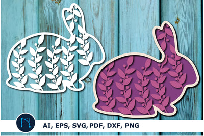 Easter Bunny SVG, layer paper cut svg SVG MD JOYNAL ABDIN 