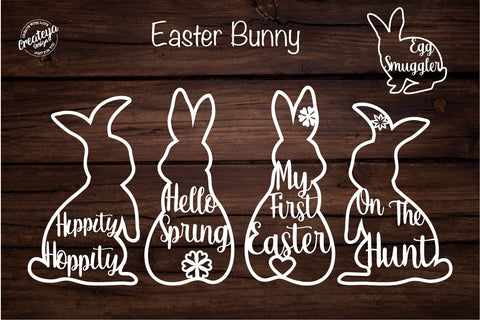 Easter bunny svg. My first easter. Easter Glowforge. Hallo spring svg SVG Createya Design 