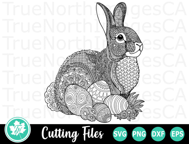 Easter Bunny SVG | Zentangle SVG | Mandala SVG SVG TrueNorthImagesCA 