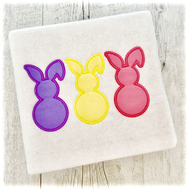 Easter Bunny Trio Applique Machine Embroidery Designs, Bunny Applique Designs, Easter Applique Design, Baby Applique, Machine Applique, PES Embroidery/Applique My Sew Cute Boutique 