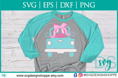 Easter Bunny Truck Cut File SVG SVG Design Shoppe 