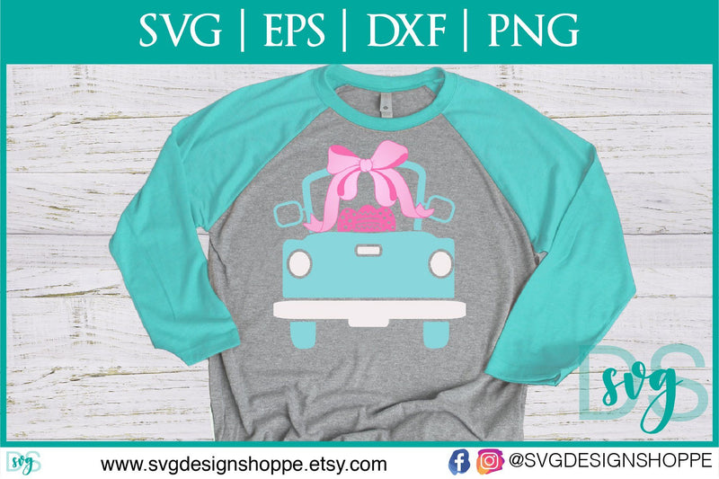 Easter Bunny Truck Cut File SVG SVG Design Shoppe 