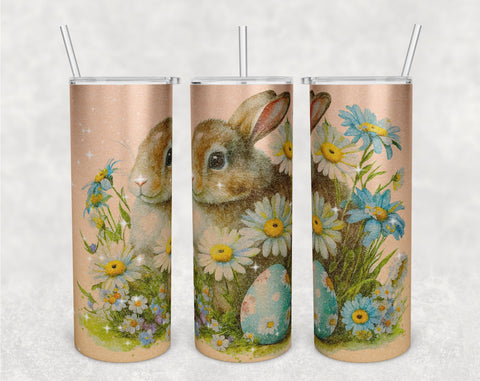 Easter Bunny Tumbler Wraps Bundle, 20 Oz Skinny Tumbler Easter Rabbit Sublimation Designs, Easter Tumbler PNG, Seamless Tumbler PNG, 5 Designs Sublimation HappyDesignStudio 