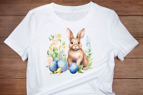 Easter Bunny Watercolor Clipart Bundle Sublimation Regulrcrative 